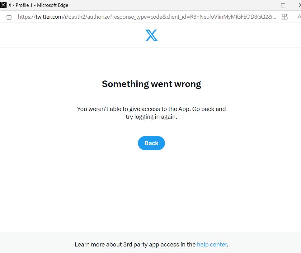 Pabbly calback URL for twitter app login failing.JPG